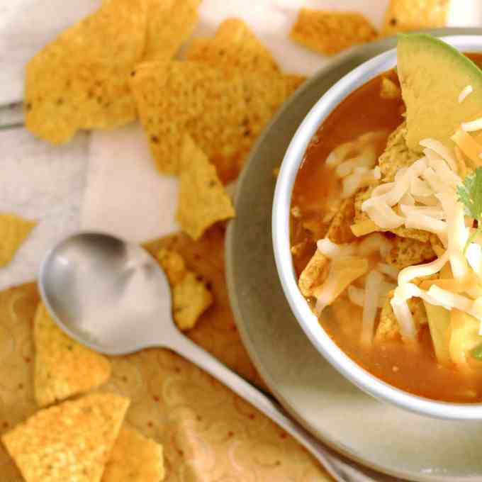 Vegan tortilla soup