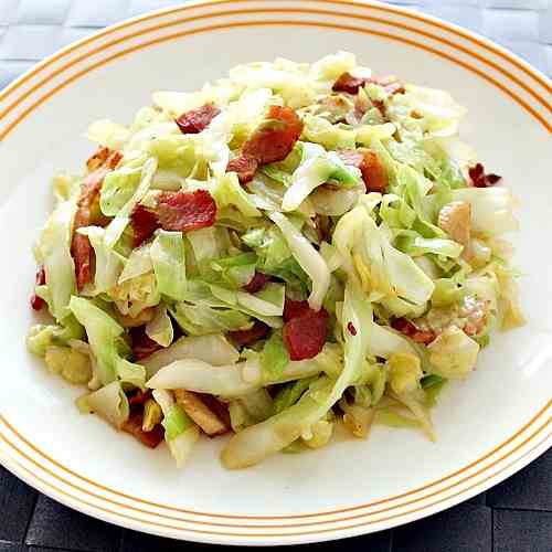 Stir Fry Cabbage with Bacon