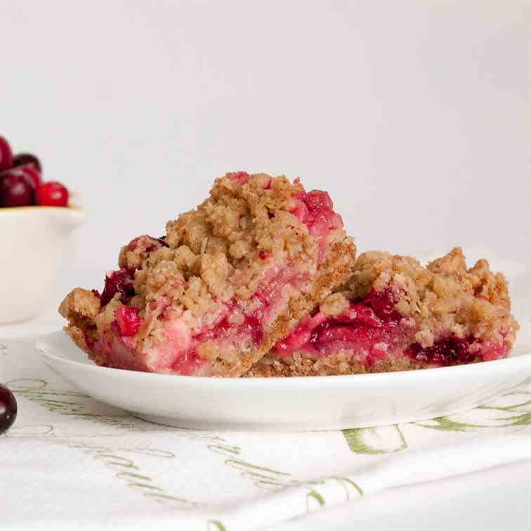 Cranberry Apple Crumbles Squares