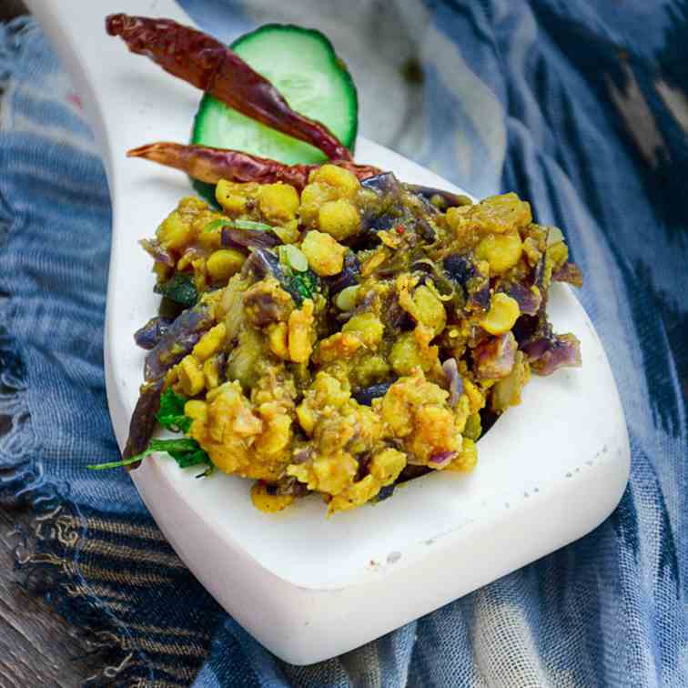 Red Cabbage Zucchini Chana Dal