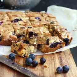 blueberry and macadamia blondies