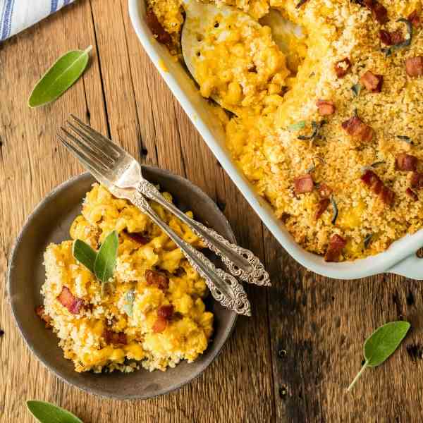 Pumpkin Bacon Mac - Cheese