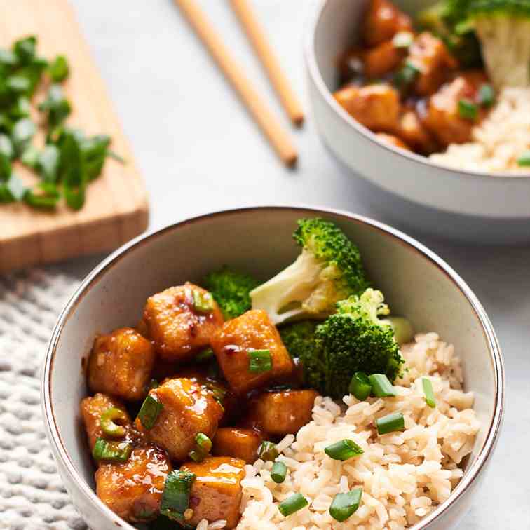 Sticky Mongolian Tofu