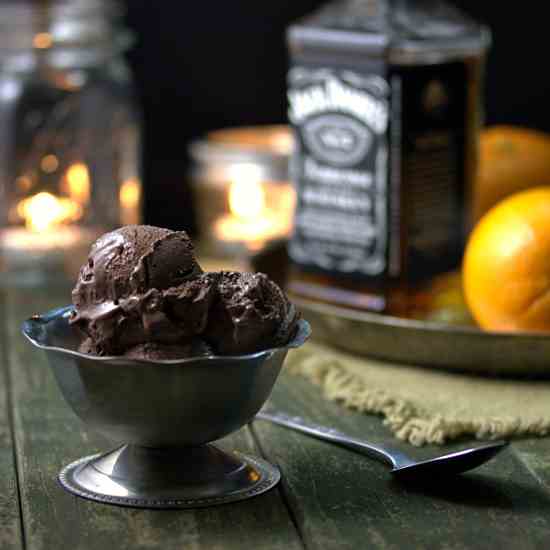 Chocolate, Whiskey and Orange Ice Cream