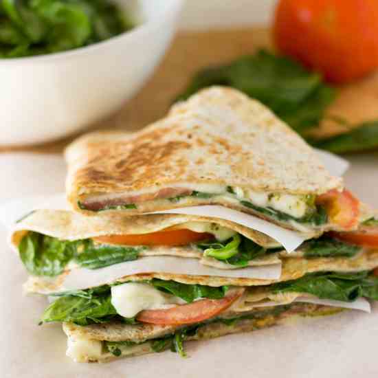 Spinach Tomato Quesadillas