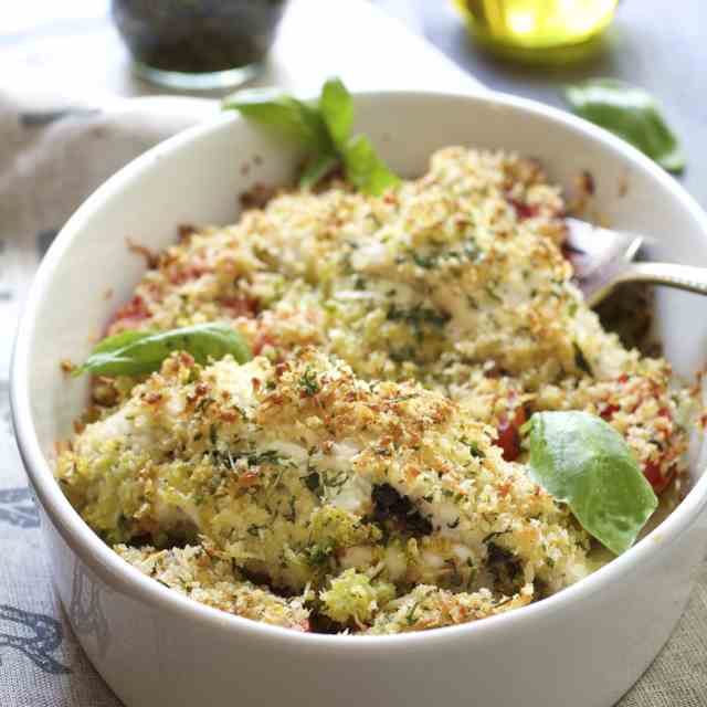 Pesto and Goat Cheese-Stuffed Chicken