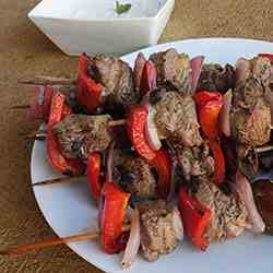 Marinated Lamb Kebab Skewers