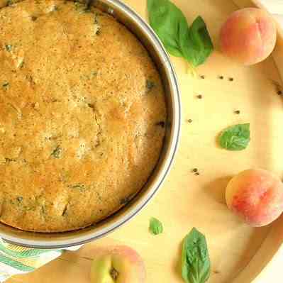 Peach, Black Pepper & Basil Cake