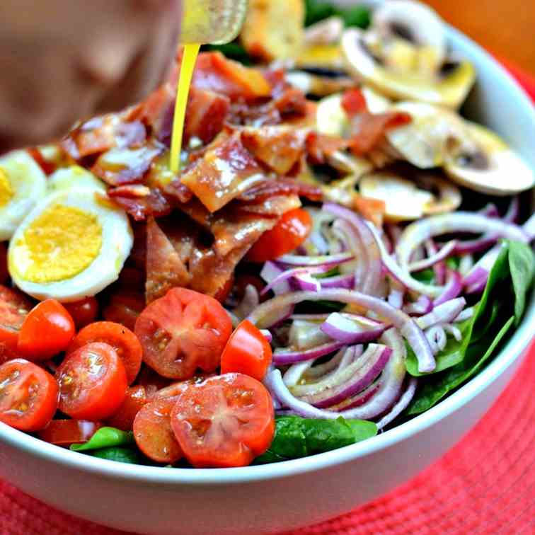 Spinach Salad with Warm Bacon Vinaigrette