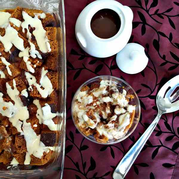 Pumpkin bread pudding