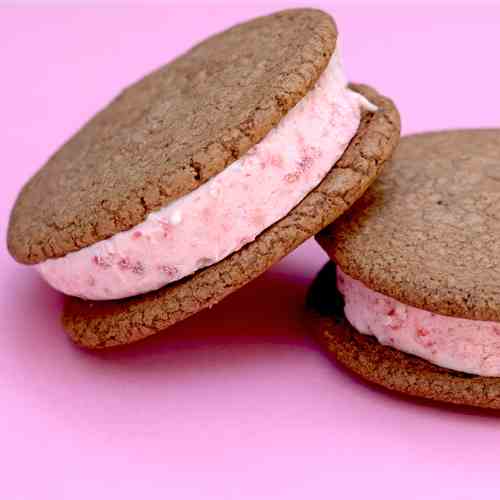 Strawberry Chocolate Ice Cream Sandwiches