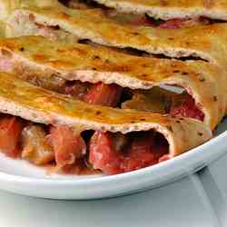 Strawberry Rhubarb Calzone