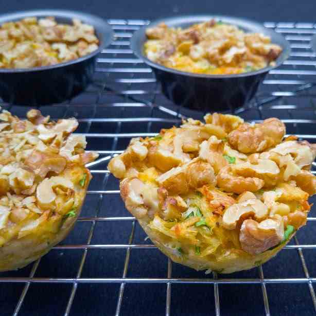 Walnut Crusted Spicy Tuna Muffins