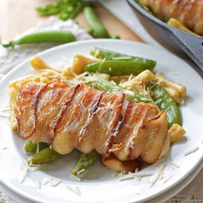 One Pat Bacon-Wrapped Chicken