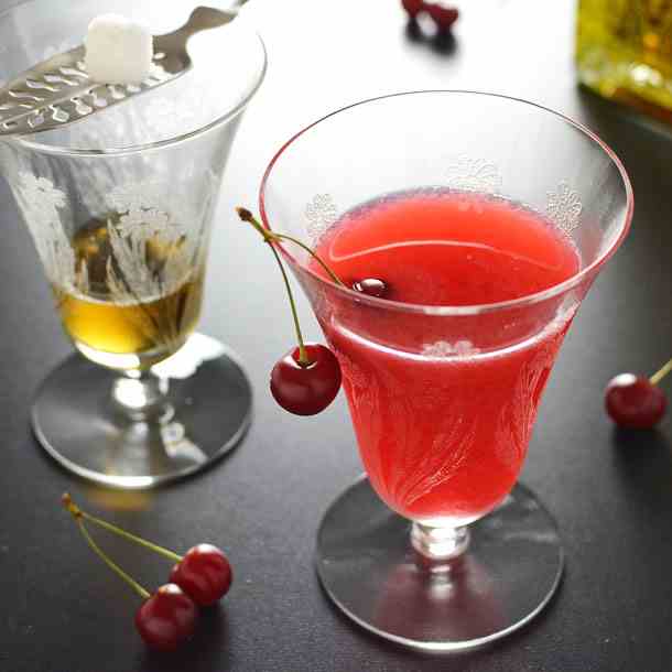 Sour Cherry Absinthe Cocktail
