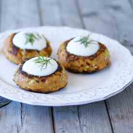 Sweet potato & apple cakes