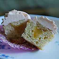 Vanilla Cupcakes with Lemon Curd & Guava