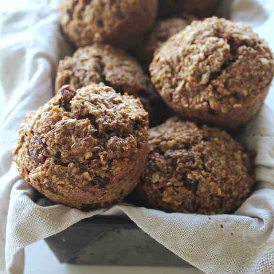 Sugar And Dairy Free Raisin Bran Muffins