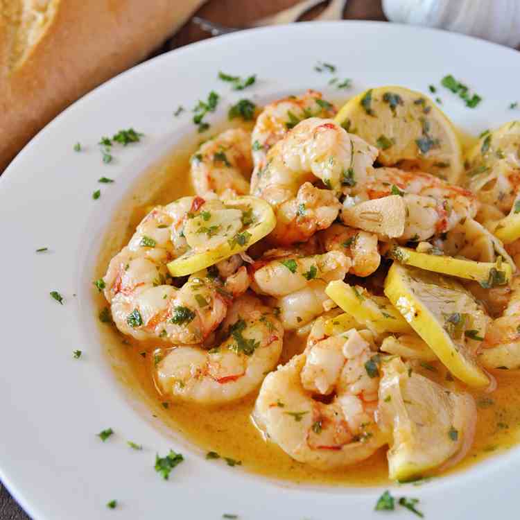 Garlic Shrimp with Lemon - Parsley