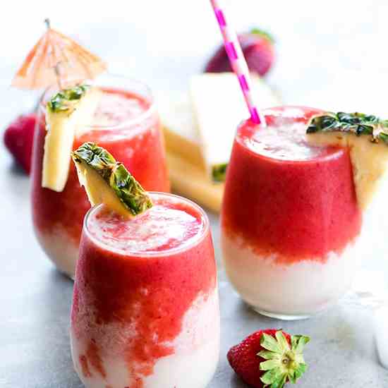 Hawaiian Lava Flow Cocktail Drink