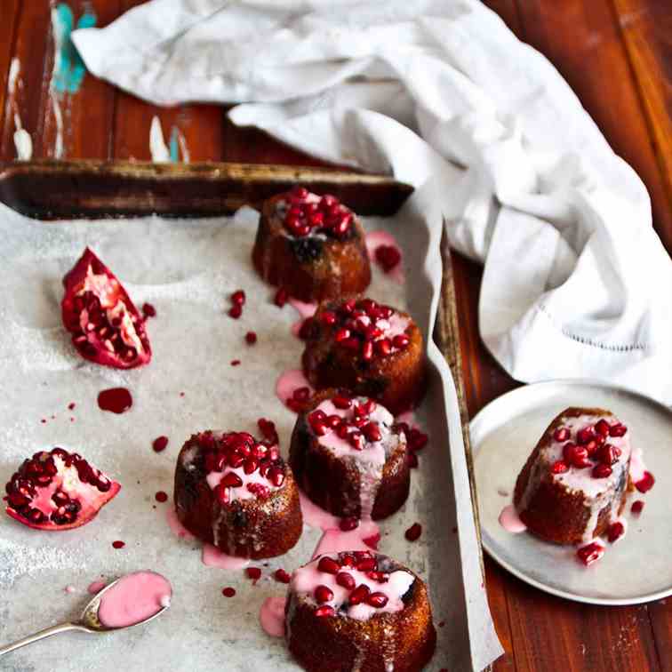 Blueberry - Pomegrante Friands