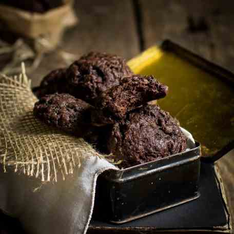 Soft chocolate coffee cookies