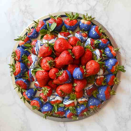 Patriotic Chocolate Strawberries
