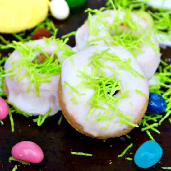 Peeps Baked Lemon Cake Donuts