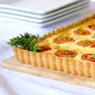 Tart cherry tomatoes and ricotta. 