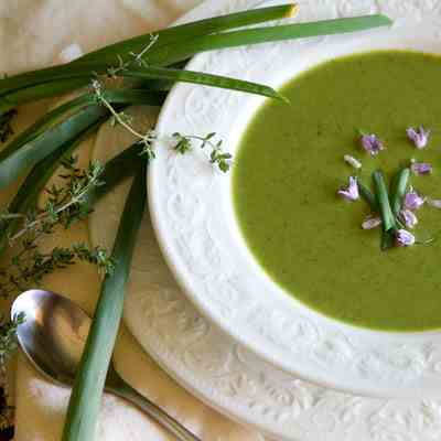 Broccoli and Pea Potage with Thyme