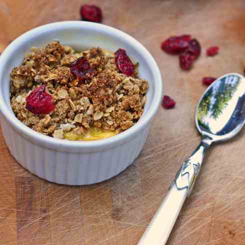 Apple-cranberry crumble