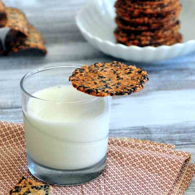 Sesame Cookie Crisps and Sesame Tuile