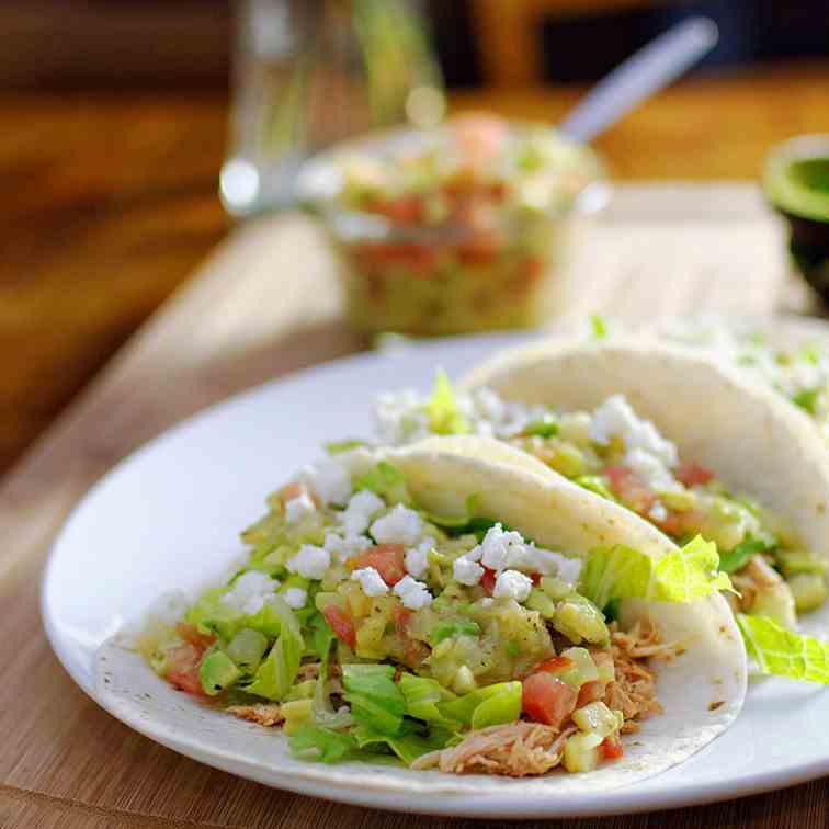 Crock Pot Pineapple Chicken Tacos