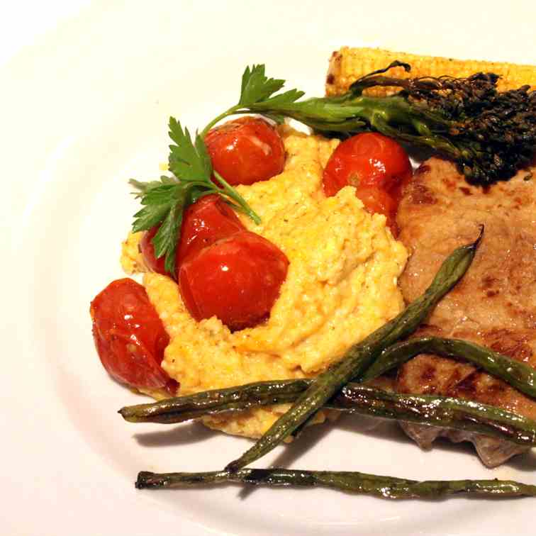 Ticinese Whole Wheat Polenta with roasted 