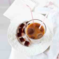 Sweet Iced Coffee and Coffee Jelly