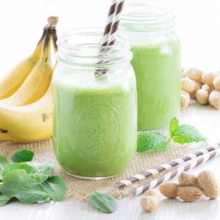 Banana, Peanut Butter - Mint Smoothie