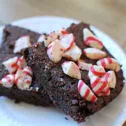 Peppermint Kissed Brownies