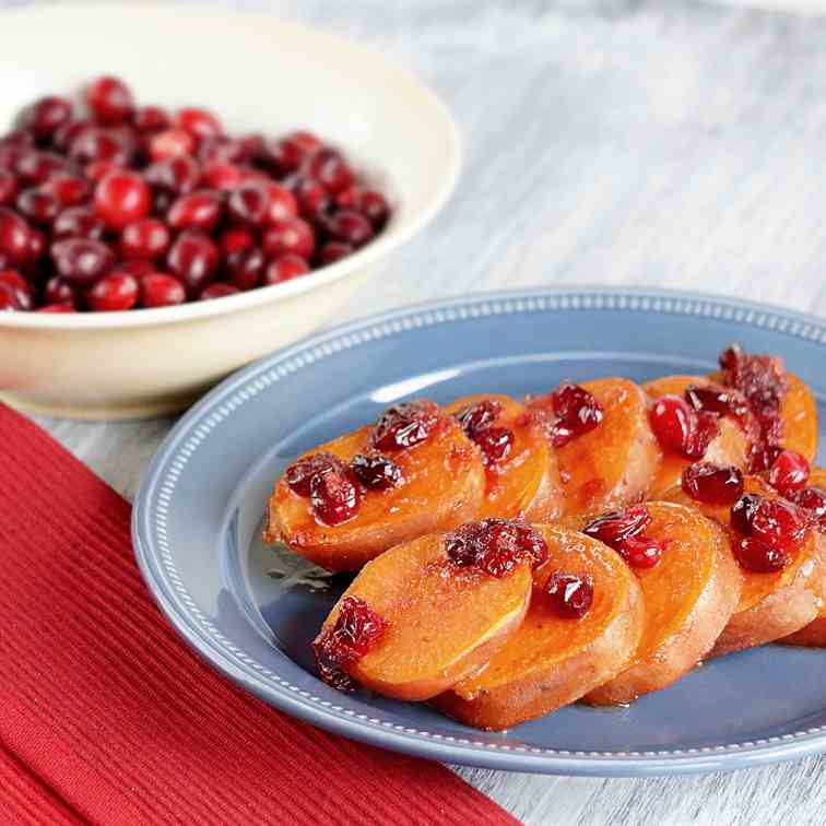 Maple Cranberry Sweet Potatoes