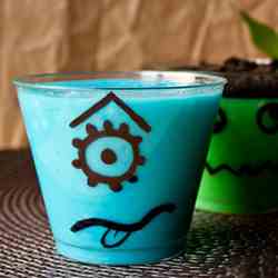 Spooky pudding cups