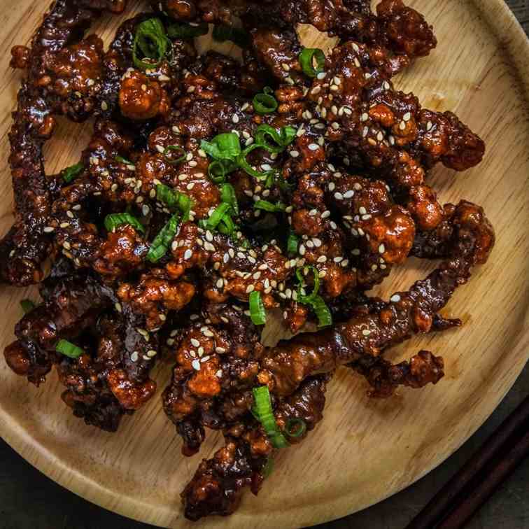 Sweet and Sticky Crispy Beef