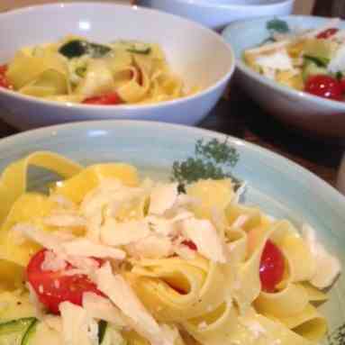 Fettuccine with Courgette Carpaccio