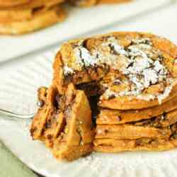 Pumpkin Chocolate Swirl Pancakes