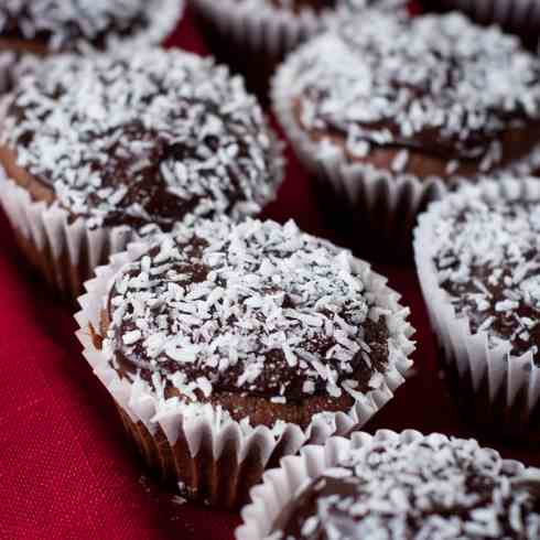 Chocolate coconut cupcakes