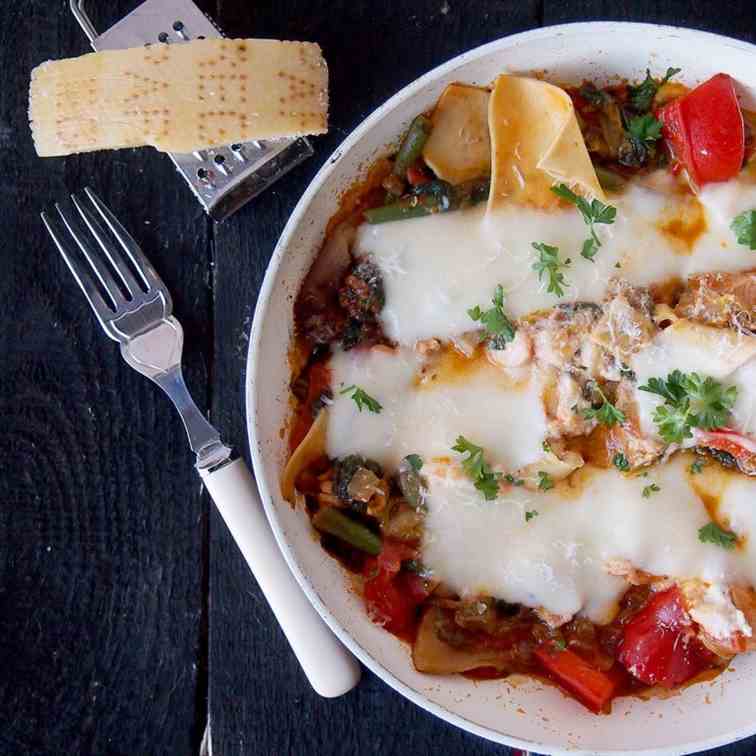 Skinny skillet lasagna