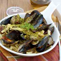 Scialatielli with Mussels, Clams & Bronte