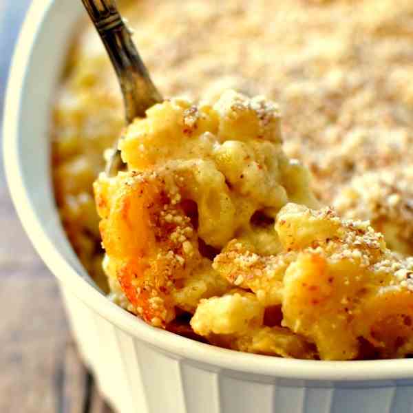 Almond Crusted Macaroni and Cheese