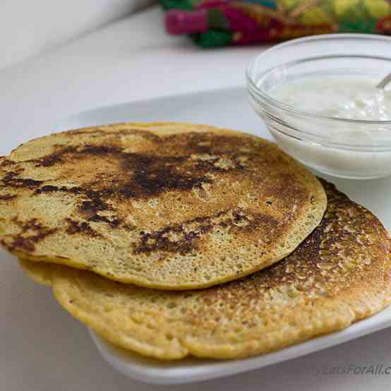 Chickpea flour savory pancakes