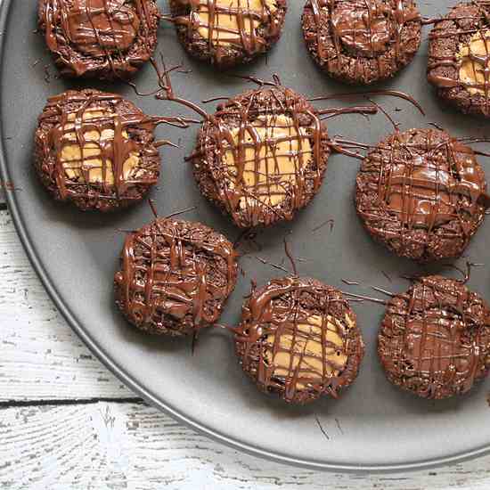 GF Chocolate Thumbprint Cookies