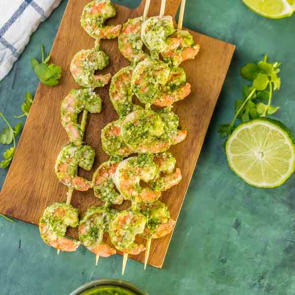 Cilantro Lime Pesto Shrimp