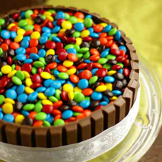 M&M Kit Kat Cake